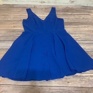 Lush Blue Sleeveless V Neck Romper